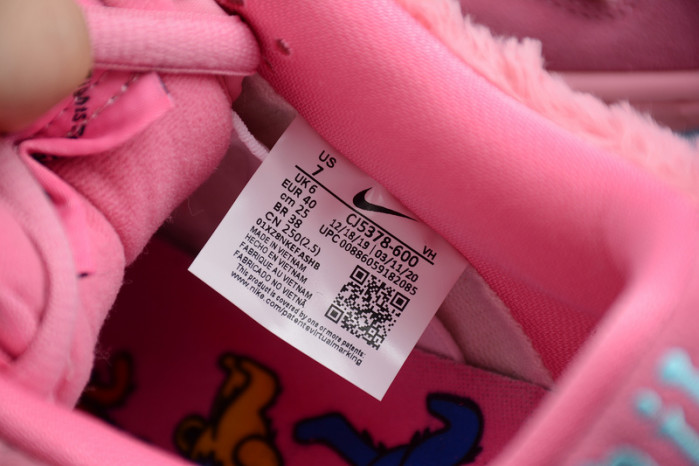 grateful dead x nike dunk low sb "pink bear" cj5378-600