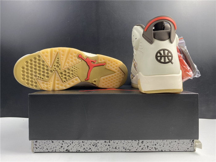 air jordan 6 retro quai54 sail brown cz4152-100